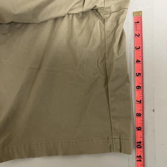 Lands End Mens Chino Shorts Size 38 Khaki Beige Summer Golf Preppy Bermuda - Picture 6 of 7